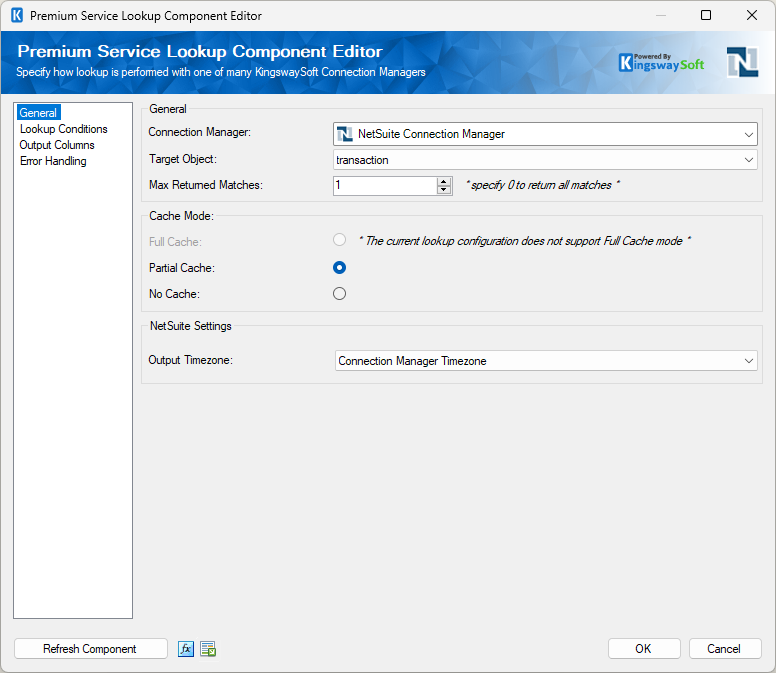 Premium Service Lookup Component - Netsuite REST - General